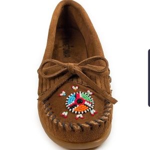 Minnetonka moccasins (Dusty brown) NWOT